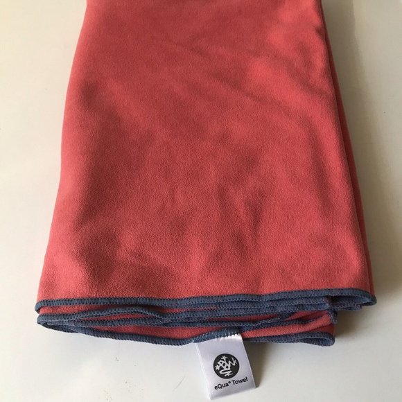 eQua camping towel quick dry yoga mat pink gray standard size large 24.5 x 72 - Picture 3 of 6